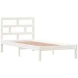  Okvir za krevet od masivne borovine bijeli 90 x 200 cm | shoptok.hr