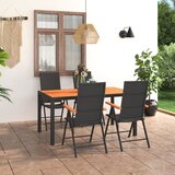  5-dijelni vrtni blagovaonski set crno-smeđi | Eponuda.com