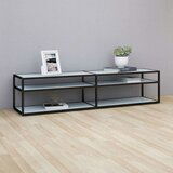 TV omarica beli marmor 180x40x40,5 cm kaljeno steklo, (20912333) | Shoptok.si