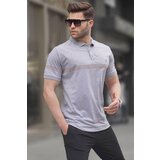 Madmext Gray Men's Polo Neck T-Shirt 6077 Cene