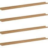  Polica na zidu 4 pcs Smeđa 115 x 9 x 3 cm Konstruirano drvo | Eponuda.com