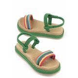 Capone Outfitters Sandals - Green - Flat cene