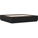  Okvir za krevet crni 200 x 200 cm konstruirano drvo | shoptok.hr