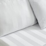 Catherine Lansfield Bijela satenska plahta s gumom 150x200 cm So Soft Satin Stripe – | shoptok.hr