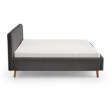 Meise Möbel Antracitno sivi tapecirani bračni krevet s prostorom za pohranu s podnicom 140x200 cm Mattis – | shoptok.hr