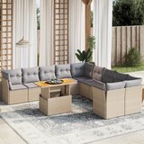  11-dijelni set vrtnih sofa od poliratana s jastucima bež | shoptok.hr