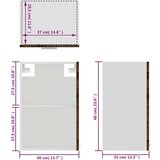 Viseći stakleni ormarić siva boja hrasta 40 x 31 x 60 cm drveni | shoptok.hr