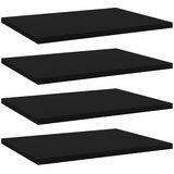 vidaXL Police za knjige 4 kom crne 40 x 30 x 1,5 cm konstruirano drvo Cijene