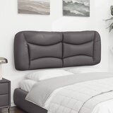  Jastuk za uzglavlje Hvar sivi 140 cm od umjetne kože | shoptok.hr