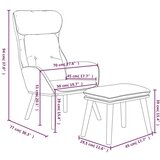  Stol za sproščanje s stolčkom za noge rjavo blago, (20957933) | Shoptok.si