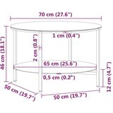  Stolić za čaj crni i prozirni 70 cm od kaljenog stakla | shoptok.hr