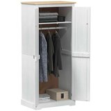  Ormari s policom Bijelo 76 x 50 x 170 cm Čvrsto borovo drvo - Bijelo | shoptok.hr