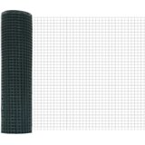 vidaXL varjena žična ograja z 13 spike stebri Zelena 0,5x25 m Kovina | Shoptok.si