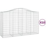  Lučne gabionske košare 10kom 200x50x120/140cm pocinčano željezo | shoptok.hr