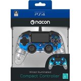  Obnovljen Nacon žični prosojni kontroler z modro osvetlitvijo za PS4 & PC + 2 leti garancije | Shoptok.si
