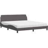  Krevet s madracem Dover sivi 180 x 200 cm od umjetne kože | shoptok.hr