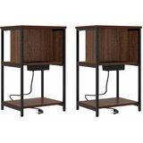  Noćni ormar 2 pcs Smeđi hrast 38 x 31 x 61 cm Konstruirano drvo | Eponuda.com