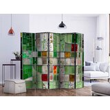 Artgeist PARAVAN 225/172/3 cm bež, smaragdno zelena | Shoptok.si