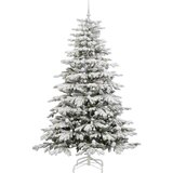 vidaXL Umetno Zložljivo Božično Drevo Bela 240 cm PE in PVC | Shoptok.si