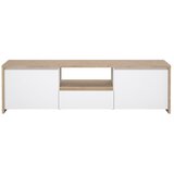 Tvilum Bela/v naravni barvi TV omarica v hrastovem dekorju 179x52x48 cm Next – | Shoptok.si