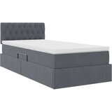  Postelja s shranjevanjem Temno siva 100 x 200 cm Žamet, (5000100652) | Shoptok.si