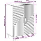  Kreveta Hrast artisan 66 x 34,5 x 89,5 cm Konstruirano drvo | shoptok.hr