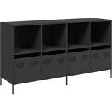 Maison Chic Komoda - Predalnik črna 135x39x73,5 cm hladno valjano jeklo, (21718258) Cene