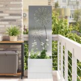vidaXL Vrtni Sadič s Dekorativnom Pločom Srebrna 50 x 140 cm | shoptok.hr