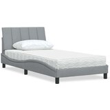  Krevet s madracem svjetlosivi 100x200 cm od tkanine | shoptok.hr