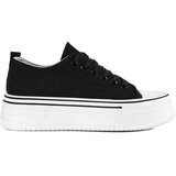 Shelvt Black women's sneakers with a thick sole | shoptok.hr