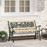 vidaXL Zunanja klop z rožastim naslonom 116 cm Les, (22015519) | Shoptok.si