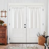 TOPICK komplet 2 kuhinsjkih zaves v videzu lana - 90 × 60 cm odprta embalaža | Shoptok.si