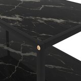  Stolić za kavu crni 100 x 50 x 35 cm od kaljenog stakla | Shoptok.si