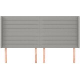  Uzglavlje s ušima svjetlosivo 203x16x118/128 cm od tkanine | Eponuda.com