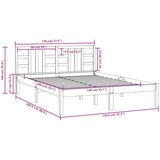  Okvir za krevet od masivnog drva 140 x 200 cm | shoptok.hr
