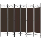 Furnova Paravan 6-delni rjav 240x180 cm, (21929716) | Shoptok.si