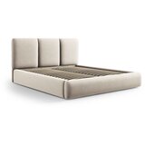 Mazzini Beds Krem baršunasti tapecirani bračni krevet s prostorom za odlaganje s podnicom 140x200 cm Brody – | shoptok.hr