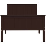  Posteljni okvir temno rjav iz trdne borovine 100x200 cm, (20644852) | Shoptok.si