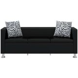  Set trosjeda, dvosjeda i fotelje od umjetne kože crni | shoptok.hr