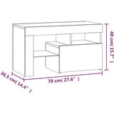  Noćni ormarići 2 kom s LED svjetlima boja betona 70x36 5x40 cm | shoptok.hr