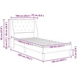  postelja z vzglavjem, žamet, roza, 100×200 cm | Shoptok.si
