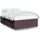 vidaXL okvir za krevet bez madraca tamnosmeđi 160x200 cm od tkanine | shoptok.hr