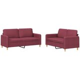  2-dijelni set sofa s jastucima crvena boja vina od tkanine | shoptok.hr