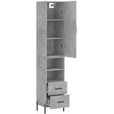  Visoka komoda siva betona 34,5x34x180 cm od konstruiranog drva | shoptok.hr