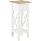 280057 Side Table White 27x27x65,5 cm Wood | shoptok.hr
