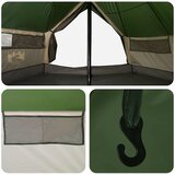 Tipi šator s krovom Zelena 800 x 800 x 430 cm Poliester i čelik | shoptok.hr