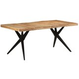  Blagovaonski stol crni 180x90x77 cm od masivnog bagremovog drva | shoptok.hr