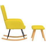  Stolica za ljuljanje s osloncem za noge boja senfa od tkanine | shoptok.hr