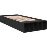 vidaXL Posteljni okvir črn 90x190 cm inženirski les | Shoptok.si