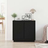  Stranska omarica Črna Oreh 80x34x75 cm Inženirski les | Shoptok.si